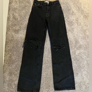 Zara Black Distressed Jeans - Size 4